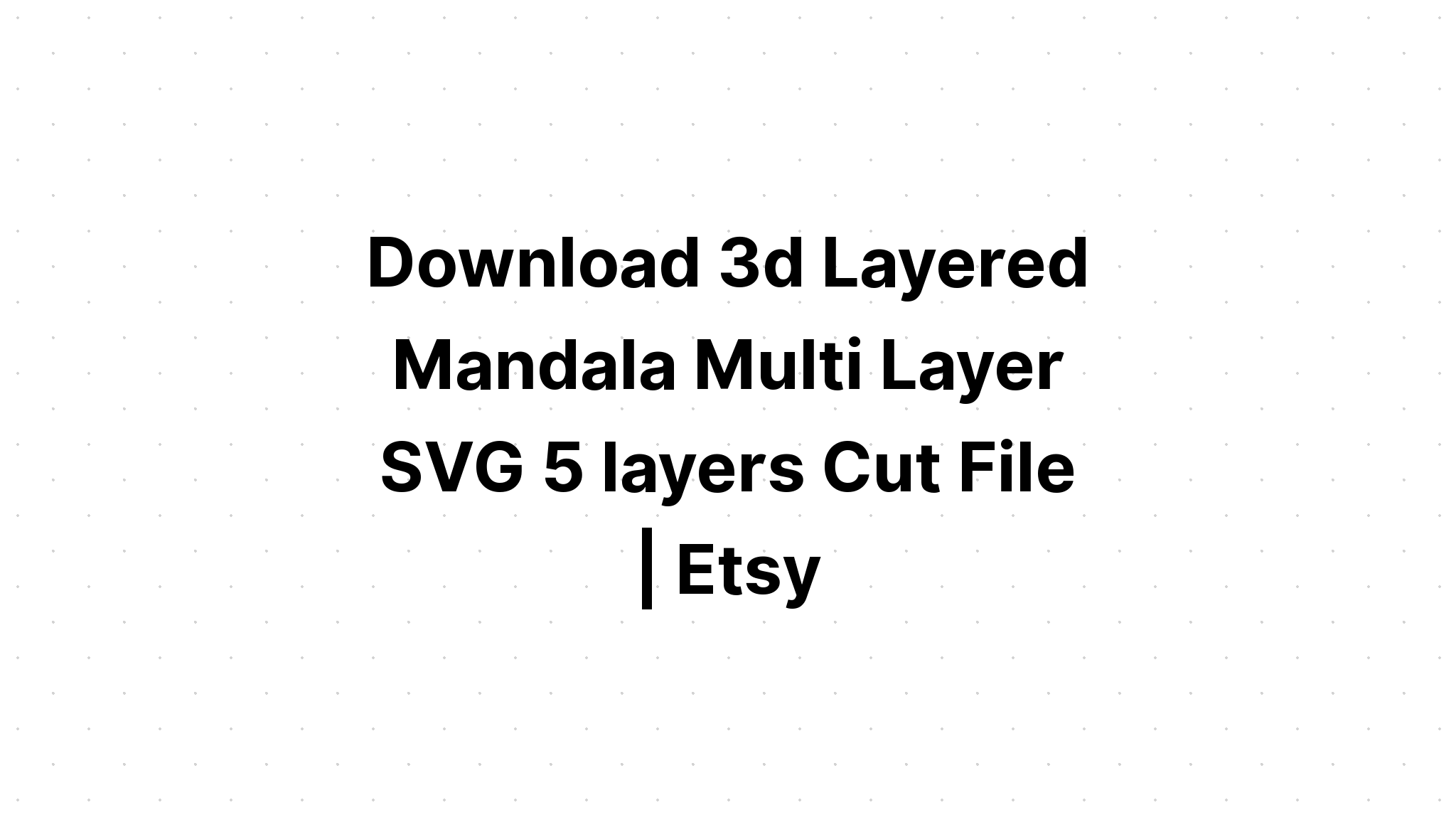 Download Multi Layered Multi Layered Mandala Layered Cross Svg - Layered SVG Cut File